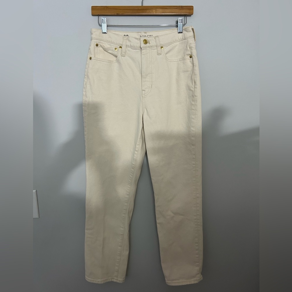J.Crew Classic Straight Jeans in Ecru White Cream - Picture 2 of 11